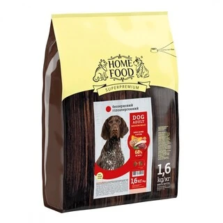 Беззерновий корм для собак Home Food Утка та нут для середніх і великих порід 1,6 кг