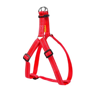 Шлея "Dog Extremе" нейлоновая регулируемая (ширина 25мм, В:60-90см), красный