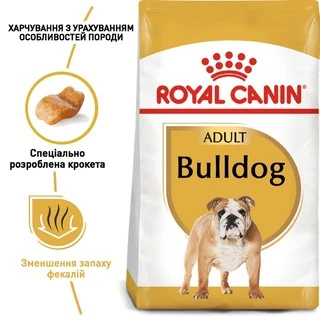 Корм Royal Canin Bulldog Adult сухий для дорослих собак породи бульдог 3 кг