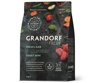 Сухой корм для взрослых собак малых пород Grandorf FRESH LAMB &amp;amp; SWEET POTATO ADULT DOG MINI с ягненком и бататом, 1 кг